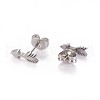 304 Stainless Steel Stud Earrings EJEW-F227-13P-2