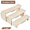 3-Tier Rectangle Wood Jewelry Display Risers ODIS-WH0038-06-2