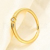 Brass Micro Pave Cubic Zirconia Cuff Rings for Women RJEW-H247-34G-01-1
