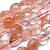 Natural Red Quartz Beads Strands G-O186-B-14-1