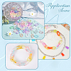 SOFPLATE 280Pcs 7 Colors Transparent Acrylic Linking Rings MACR-SP0001-41-6