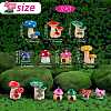 32Pcs 16 Style 3D Mushroom Resin Display Ornaments DJEW-SZ0001-06-2