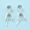 925 Sterling Silver Ice Pick Pinch Bails STER-Z001-122S-04-3