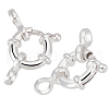   2Pcs 925 Sterling Silver Spring Ring Clasps FIND-PH0022-63S-1