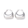 Rack Plating Brass Handbag Shape Hoop Earrings for Women EJEW-F306-04P-1