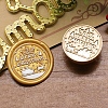 Merry Christmas Series Wax Seal Brass Stamp Head AJEW-M037-01G-01-1