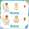   2 Sets 2 Style Dollhouse Miniature Glass Cork Bottles Ornament DJEW-PH0001-29-2