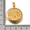 316 Stainless Steel Locket Pendants STAS-O132-03G-3