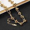 304 Stainless Steel Kont Link Chain Necklace for Men Women NJEW-P269-02G-4