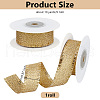 10 Yards Polyester Ribbons with Fringe Edge OCOR-WH0070-120B-2
