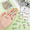 60Pcs 6 Colors Glass Pendant HJEW-PH01915-3