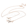 Alloy Full Crystal Rhinestone Mother and Daughter Pendant Necklaces FS-WG340FE-02-2