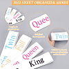 GOMAKERER 8Pcs 4 Colors Elastic Polyester Bed Sheet Organize Bands FIND-GO0002-21-3