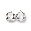 304 Stainless Steel Rhinestone Pendants STAS-B090-01P-05-1