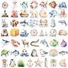 50Pcs Cartoon Sea Animal PVC Waterproof Stickers STIC-Z002-16-4