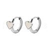 Natural Shell Heart Hoop Earrings QE2465-2-1