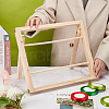 2-Tier Wooden Craft Ribbon Organizer Storage Rack ODIS-WH0030-65-3