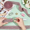 5 Yards Polycotton Jacquard Arrow Ribbon OCOR-WH0078-173A-3