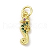 Real 18K Gold Plated Brass Pave Cubic Zirconia Pendants KK-M283-12B-02-1