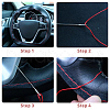 SUPERFINDINGS Microfiber Leather & Nylon DIY Hand Sewing Steering Wheel Cover FIND-FH0006-64F-4