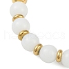 Ion Plating(IP) 304 Stainless Steel & Glass Round Beaded Bracelets for Women BJEW-D046-02G-2
