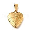 316 Stainless Steel Locket Pendants STAS-C123-02A-G-1