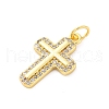 Brass Micro Pave Cubic Zirconia Pendants KK-D325-43G-2