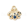 Brass Micro Pave Cubic Zirconia Charms KK-M326-20A-G-1