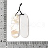 2Pcs Natural White Shell Pendants SHEL-A005-02C-3