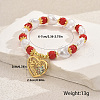 Mother's Day Brass Micro Pave Cubic Zirconia Heart Charm Bracelets XO3109-3-2