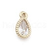 Brass Micro Pave Cubic Zirconia Pendants KK-M306-05G-04-1