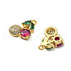 Brass Micro Pave Cubic Zirconia Pendants KK-P290-02B-G01-2