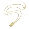 Brass Pendants Necklace NJEW-B101-02G-02-2