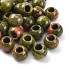 Natural Unakite European Beads G-B130-01-1
