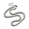 Non-Tarnish 304 Stainless Steel Herringbone Chains Necklaces X-NJEW-G340-03P-4