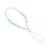 Natural & Dyed Malaysia Jade Mobile Straps HJEW-JM03414-01-4