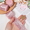 4.5M Single Face Hot Stamping Polyester Frayed Ribbon OCOR-WH20003-08D-3