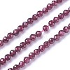 Natural Garnet Beads Strands X-G-F619-17A-4mm-1