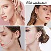 10Pcs Brass Micro Pave Clear Cubic Zirconia Hoop Earring Findings ZIRC-SZ0005-14-7