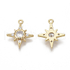Brass Cubic Zirconia Pendants KK-S354-057-NF-2