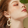 Beebeecraft 20Pcs Flat Round Brass Stud Earring Findings KK-BBC0013-96A-5