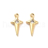 Brass Micro Pave Cubic Zirconia Pendants KK-D300-01G-1