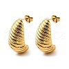 304 Stainless Steel Stud Earrings for Women EJEW-G358-05G-1