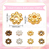 SOFPLATE 600pcs 4 Colors Tibetan Style Alloy Beads Daisy Spacer Beads TIBEB-SP0001-18-2