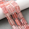 Cherry Quartz Glass Beads Strands G-S386-A09-1