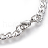 304 Stainless Steel Curb Chain Bracelets BJEW-E369-03P-2