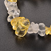 Chips Citrine(Dyed & Heated) Beaded Stretch Bracelets BJEW-JB01825-05-2