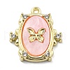 Alloy Cellulose Acetate Rhinestone Pendant PALLOY-E582-07G-01-1