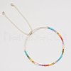 Glass Seed Braided Bead Bracelet CG0646-4-1