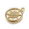 Rack Plating Brass Micro Pave Cubic Zirconia Pendants KK-K401-85G-2